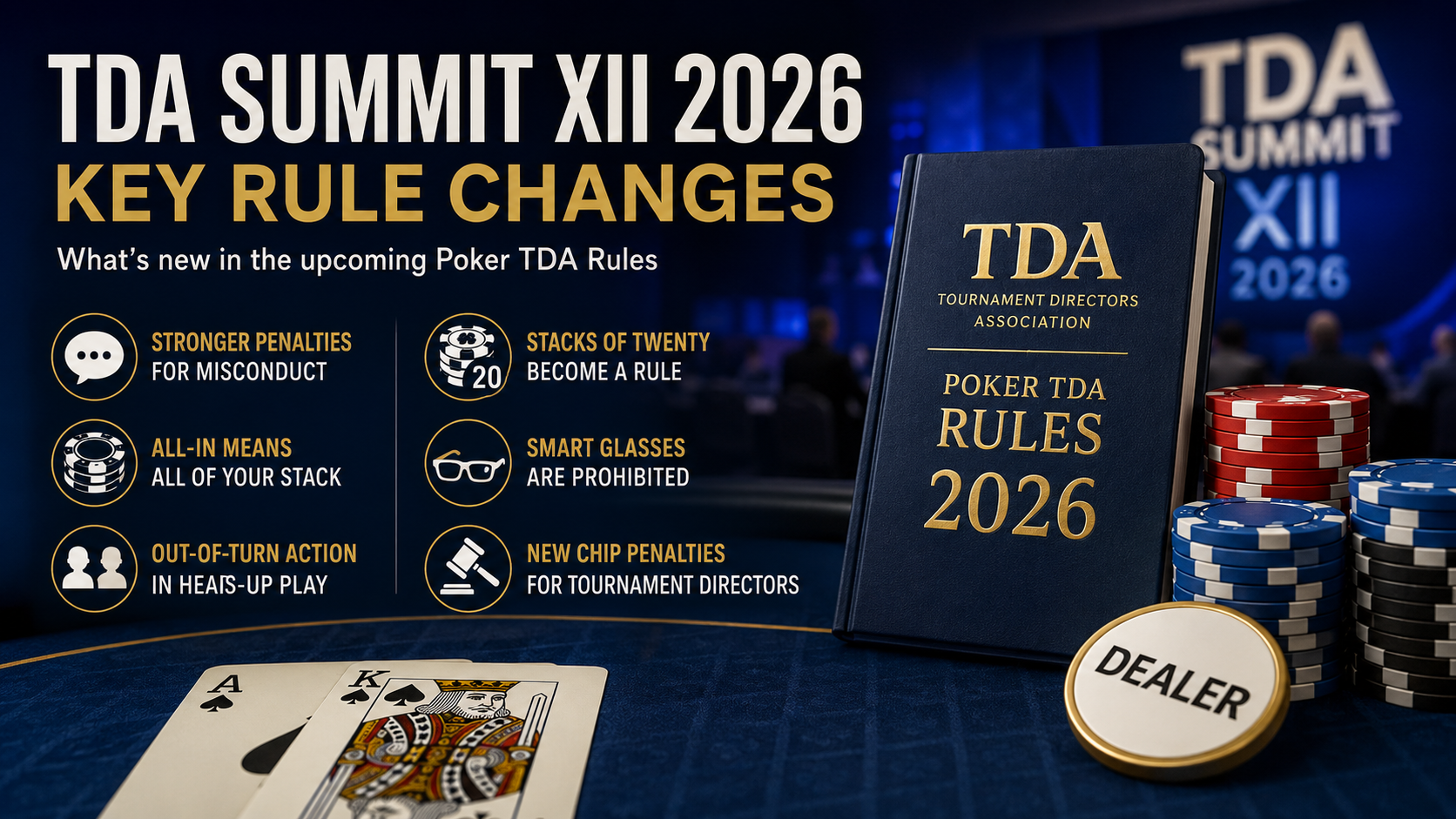 TDA Summit 2026: Poker TDA Rules 2026, tournament rule changes